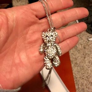 Large Teddy Bear Charm on 18" 3 Layers Chain